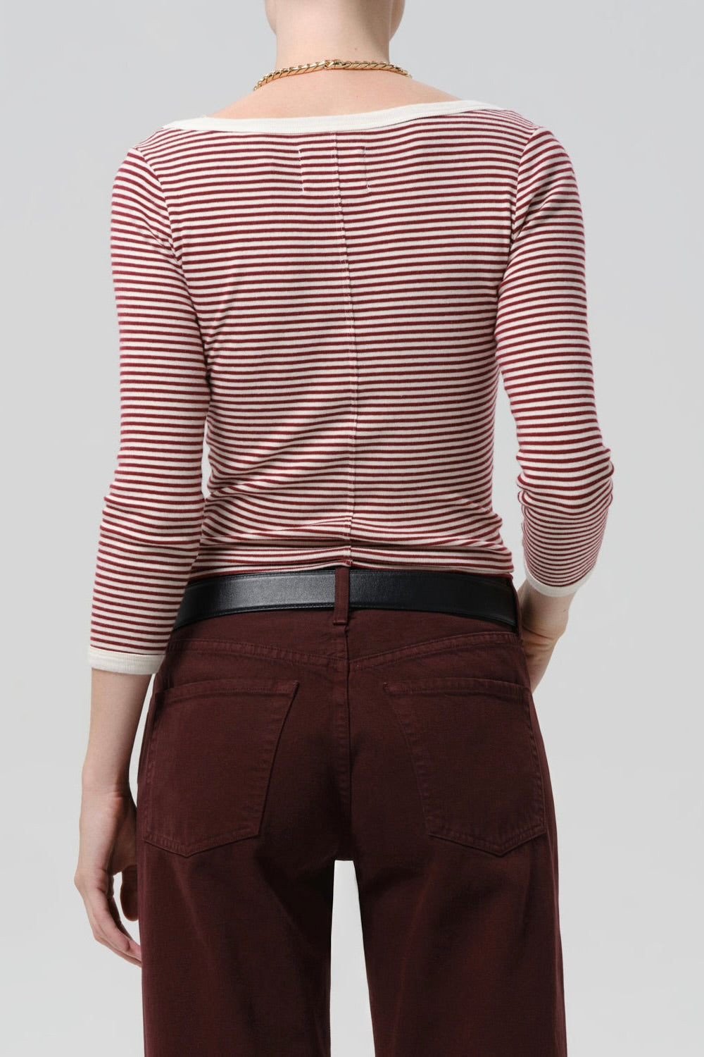 BOAT NECK SLIM TEE