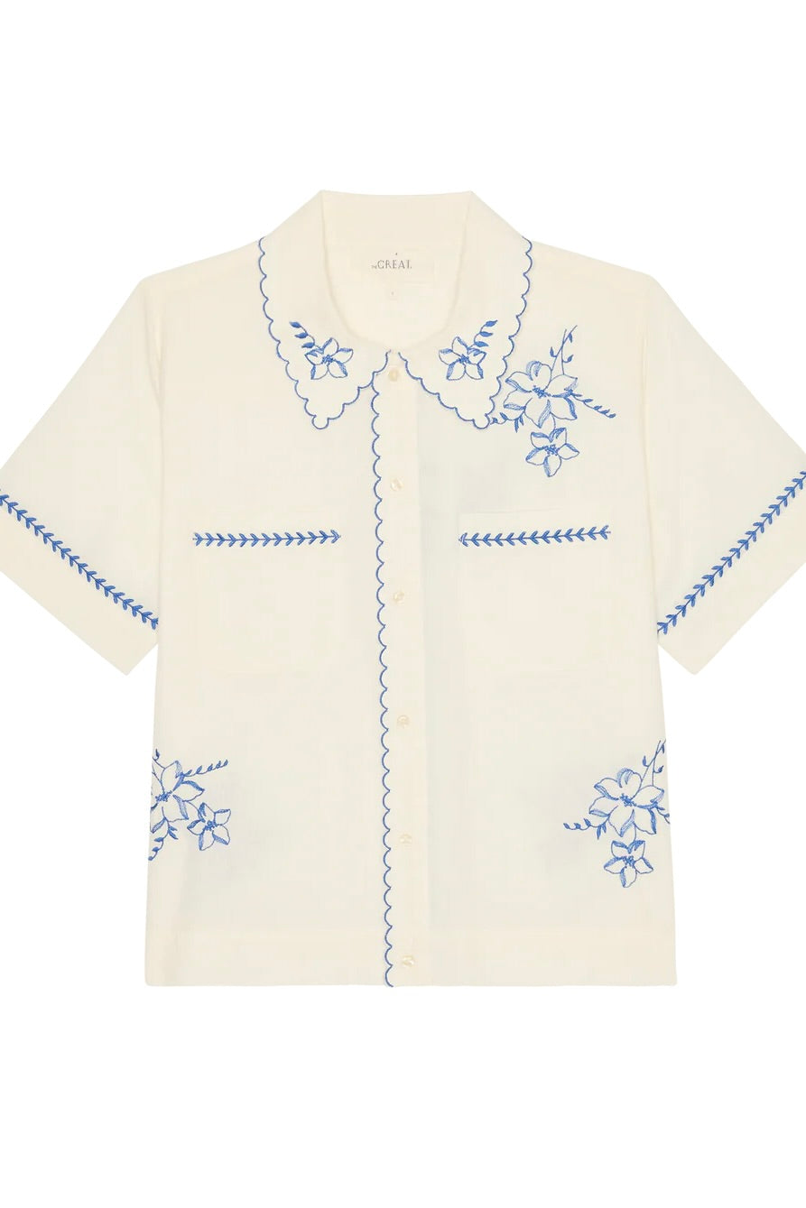 THE BOWLING SHIRT WITH HANKY EMBROIDERY