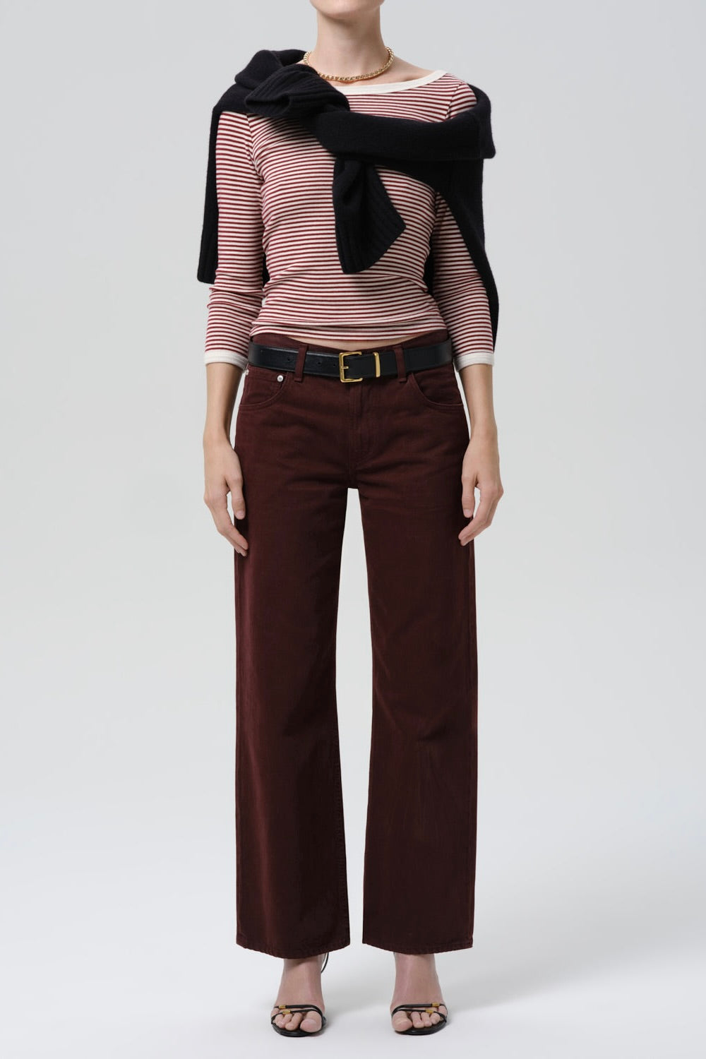 BOAT NECK SLIM TEE