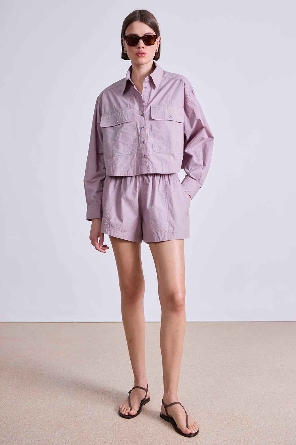 CROPPED UTILITY SHIRT