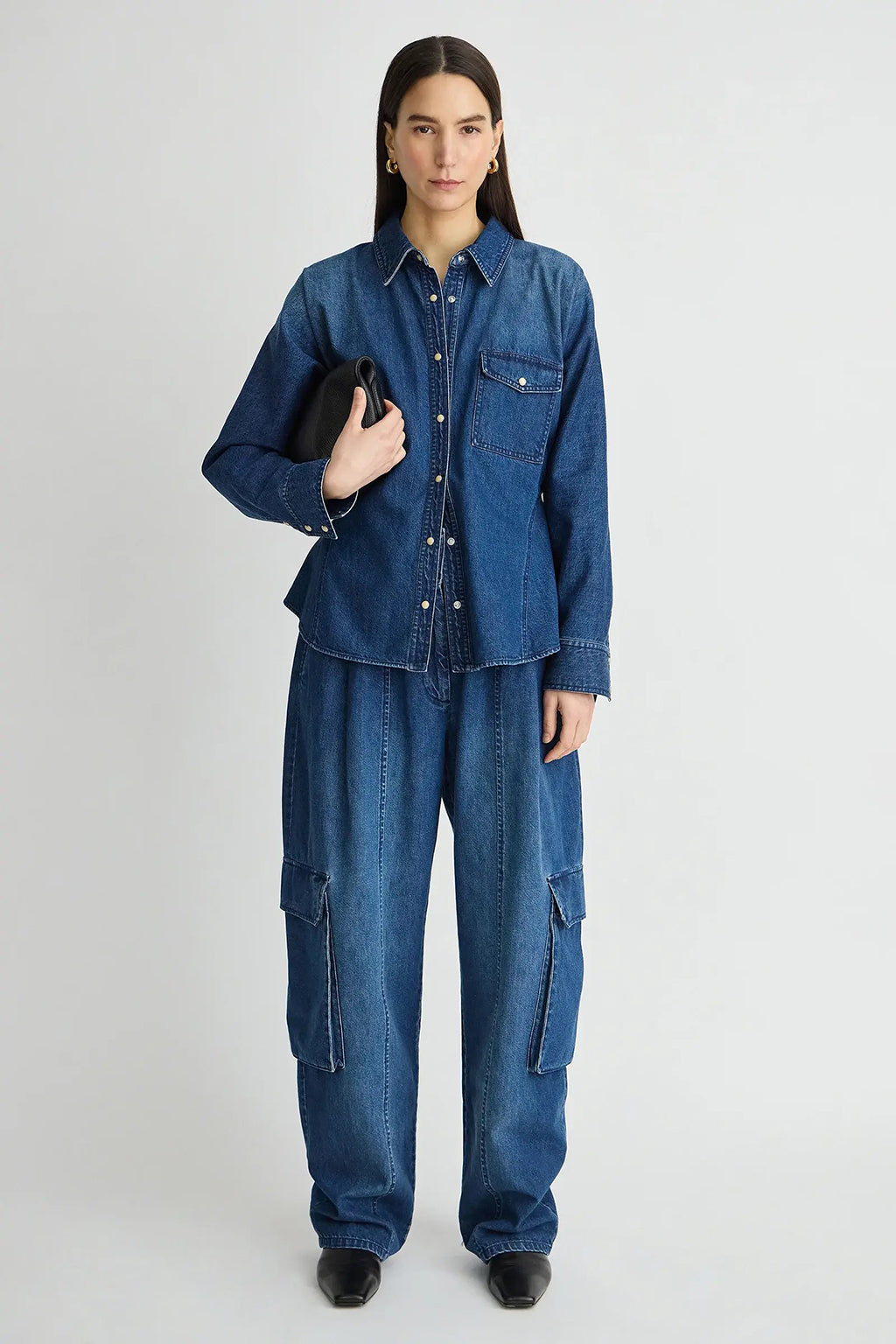ANNI DENIM BUTTON UP
