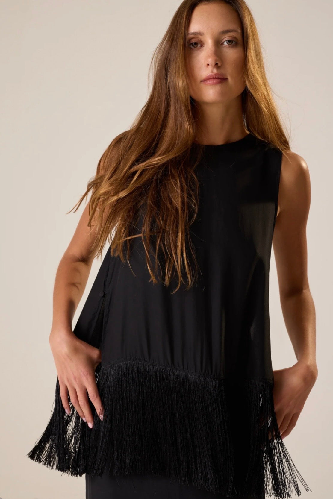 JESSIE FRINGE SILK TOP