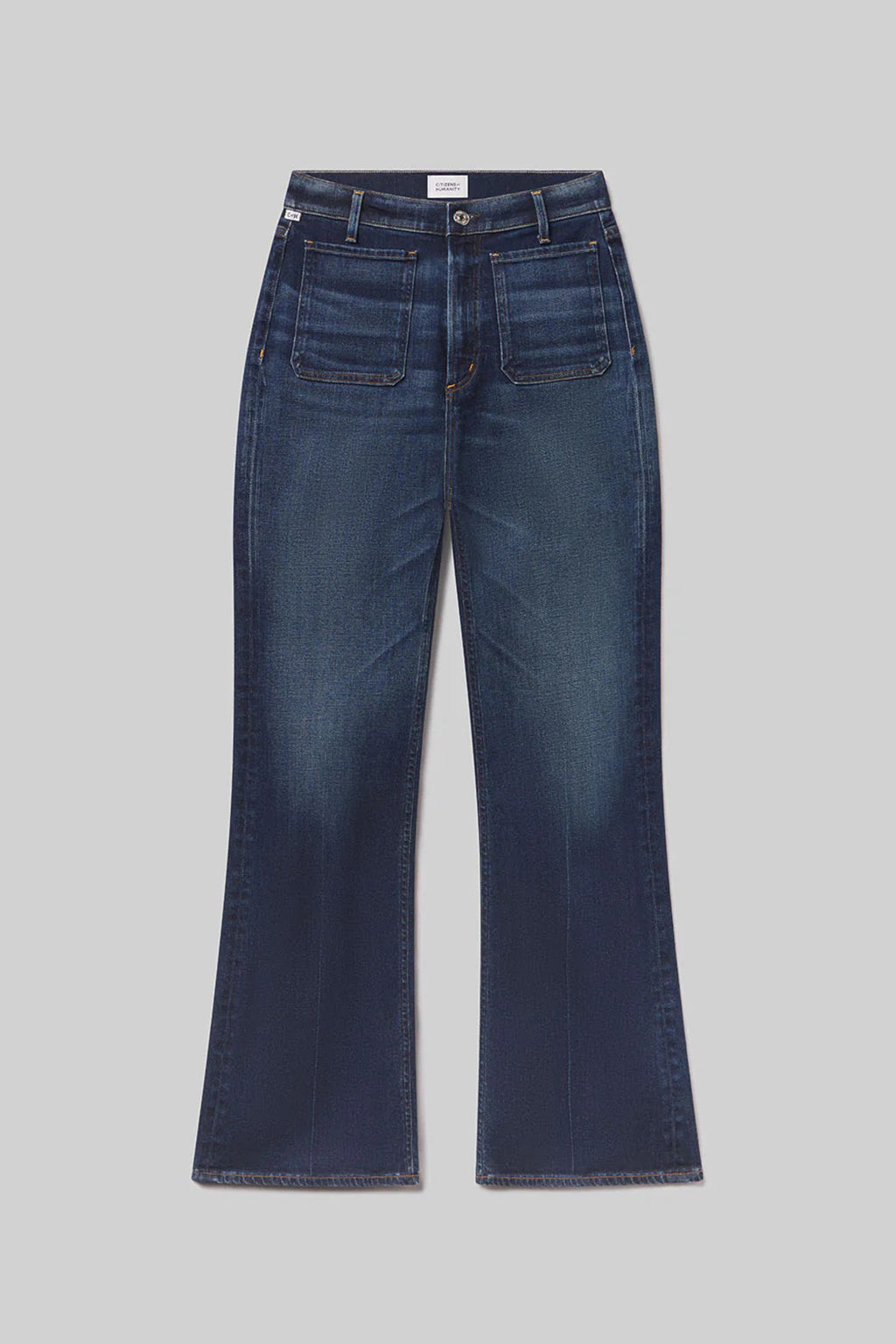 KIMBERLY PATCH POCKET FLARE DENIM