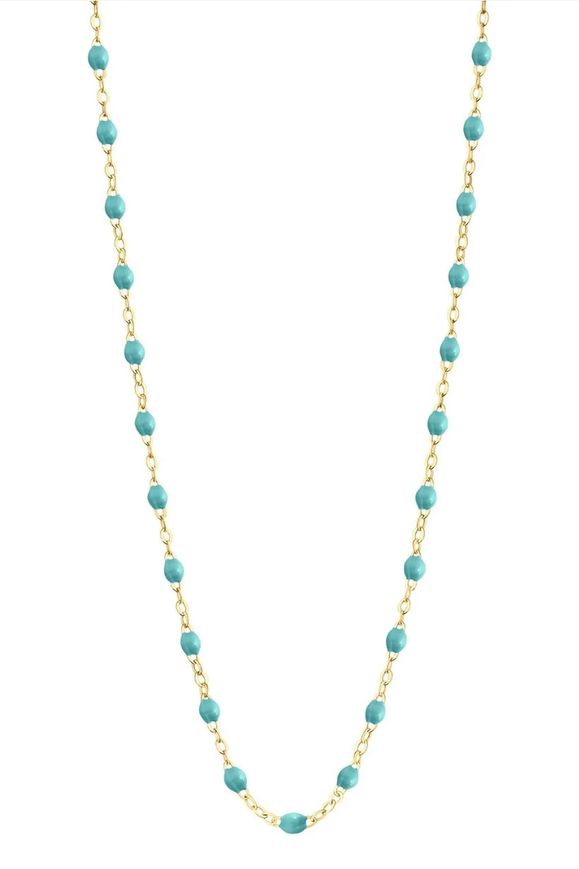 CLASSIC 16" GIGI NECKLACE IN TURQUOISE GREEN