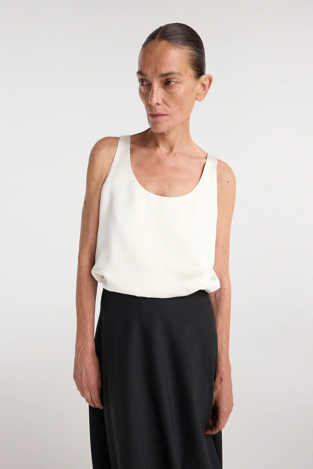 SATIN SCOOP NECK TOP *pre-order*