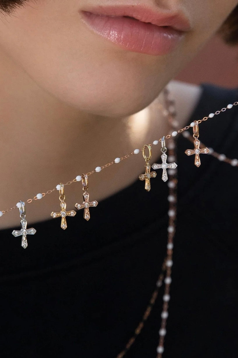 VINTAGE CROSS DIAMOND PENDANT