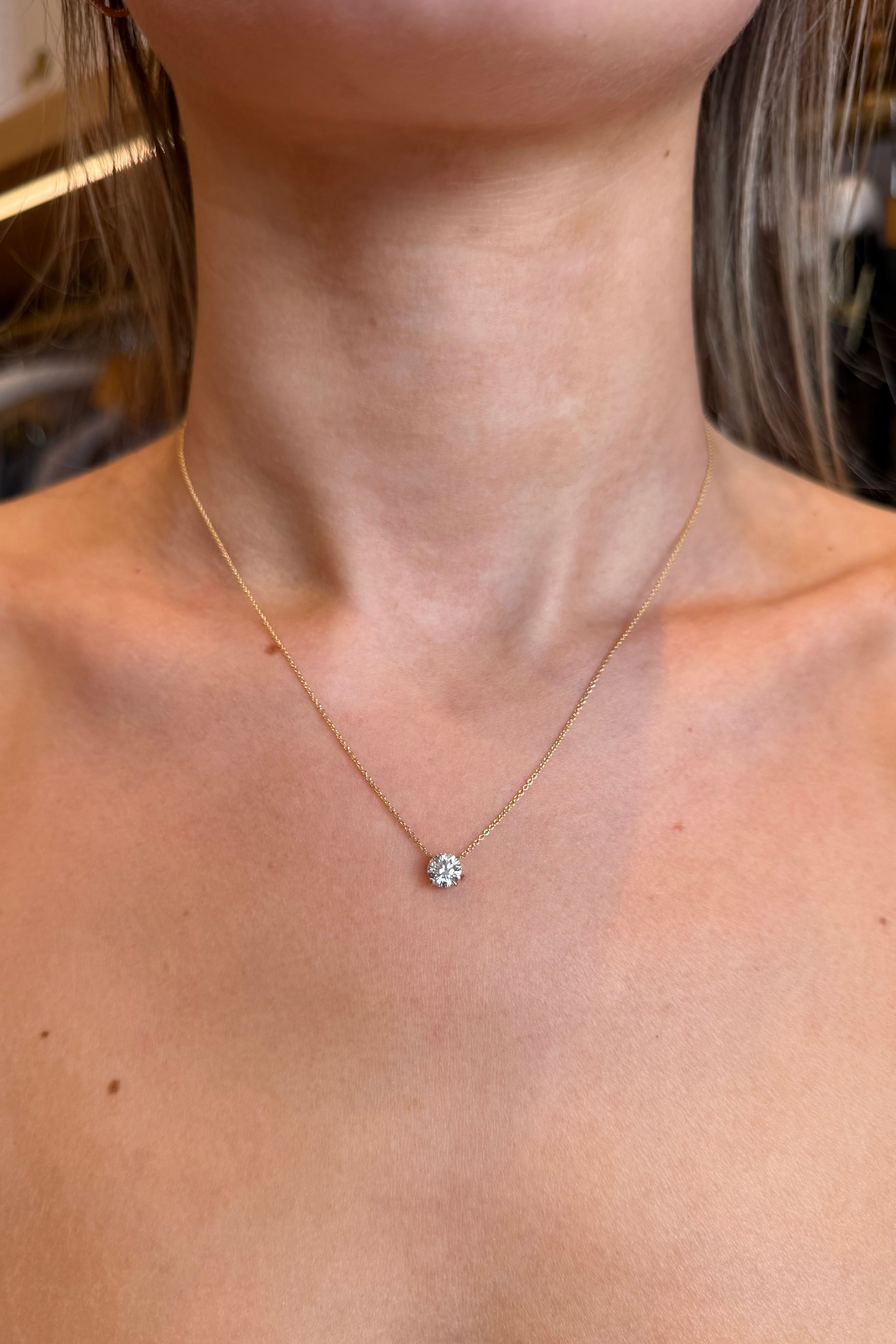 SOLITAIRE PENDANT NECKLACE