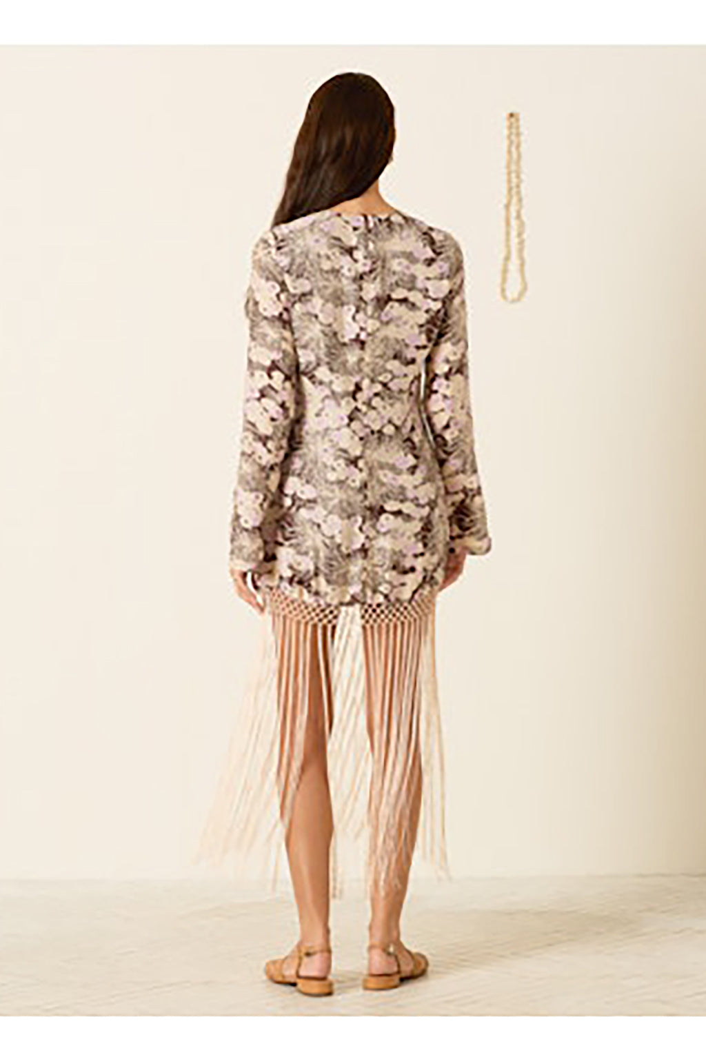 NARENE DANDELION SILK FRINGE DRESS *pre-order*
