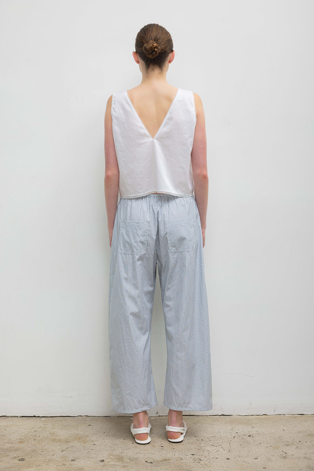 YOSHI STRIPE CROP DRAWSTRING PANT