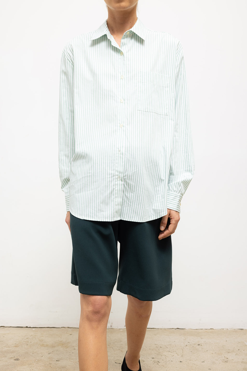 YOSHI STRIPE CLASSIC OVERSIZED BUTTON DOWN