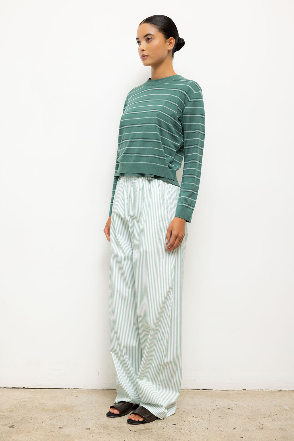 PANTALON LARGE RAYÉ YOSHI