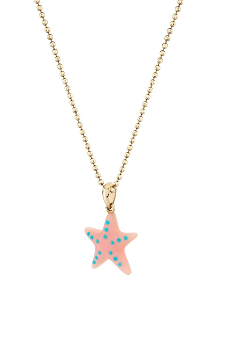 TURQUOISE AND OPAL STARFISH PENDANT