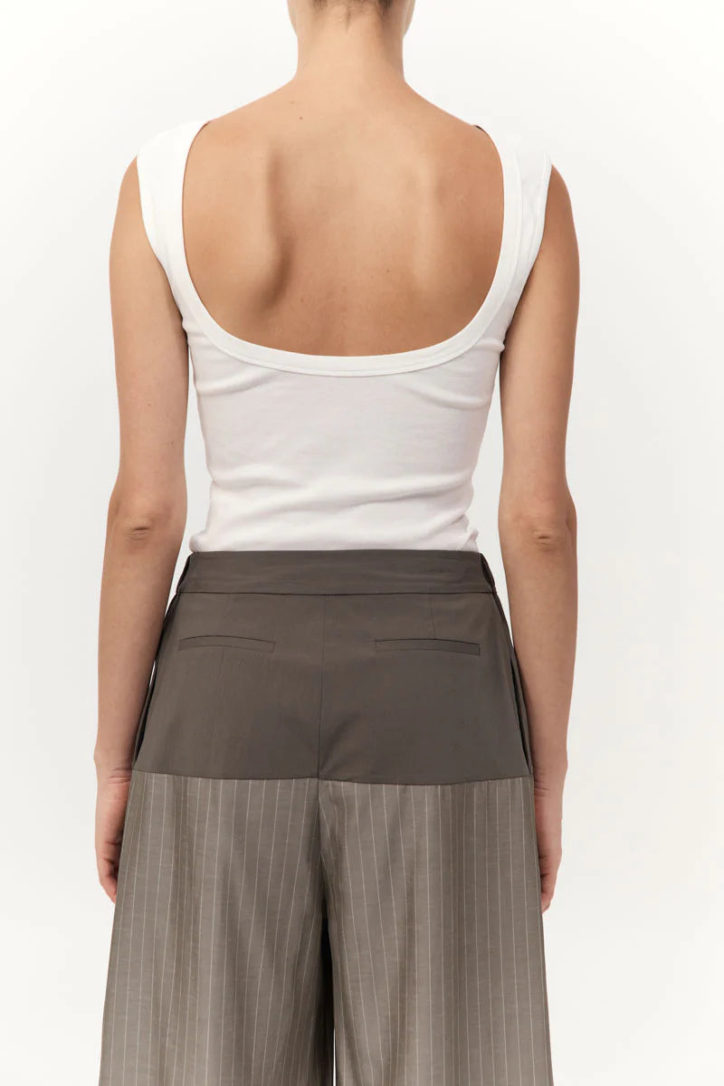 PANTALON DÉCONTRACTÉ À SURPIQÛRES