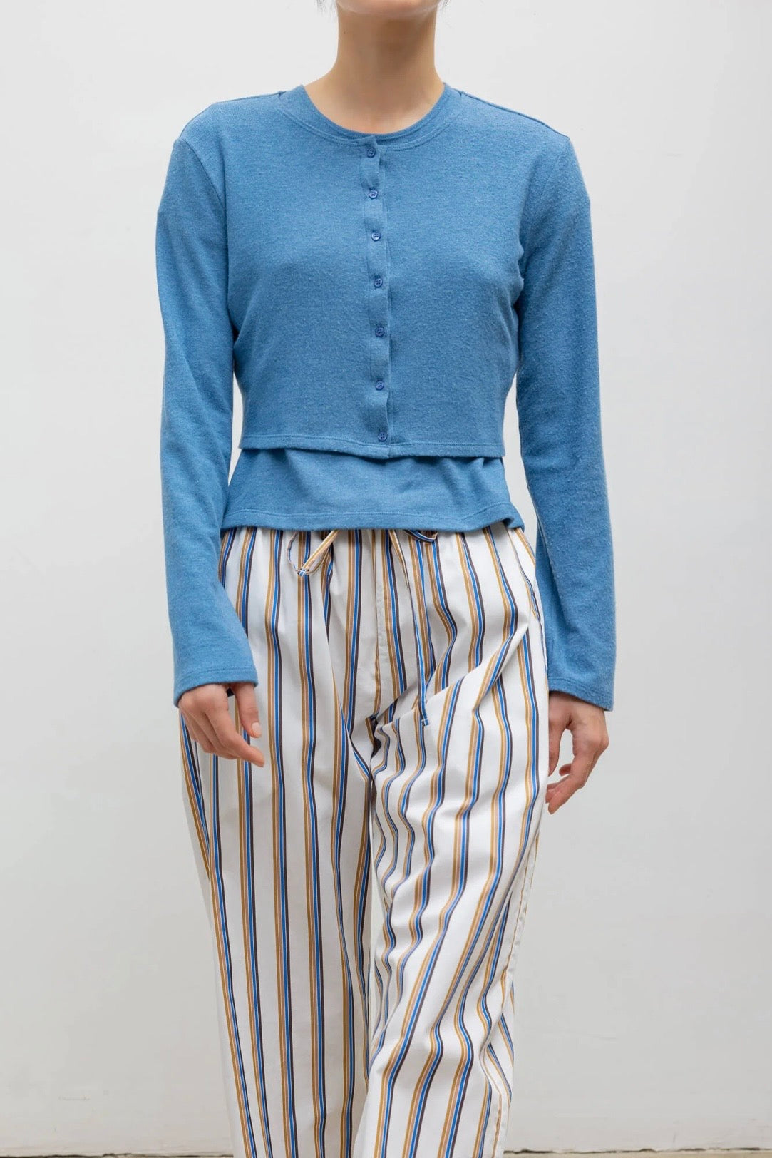 YOSHI STRIPE CROP PANT