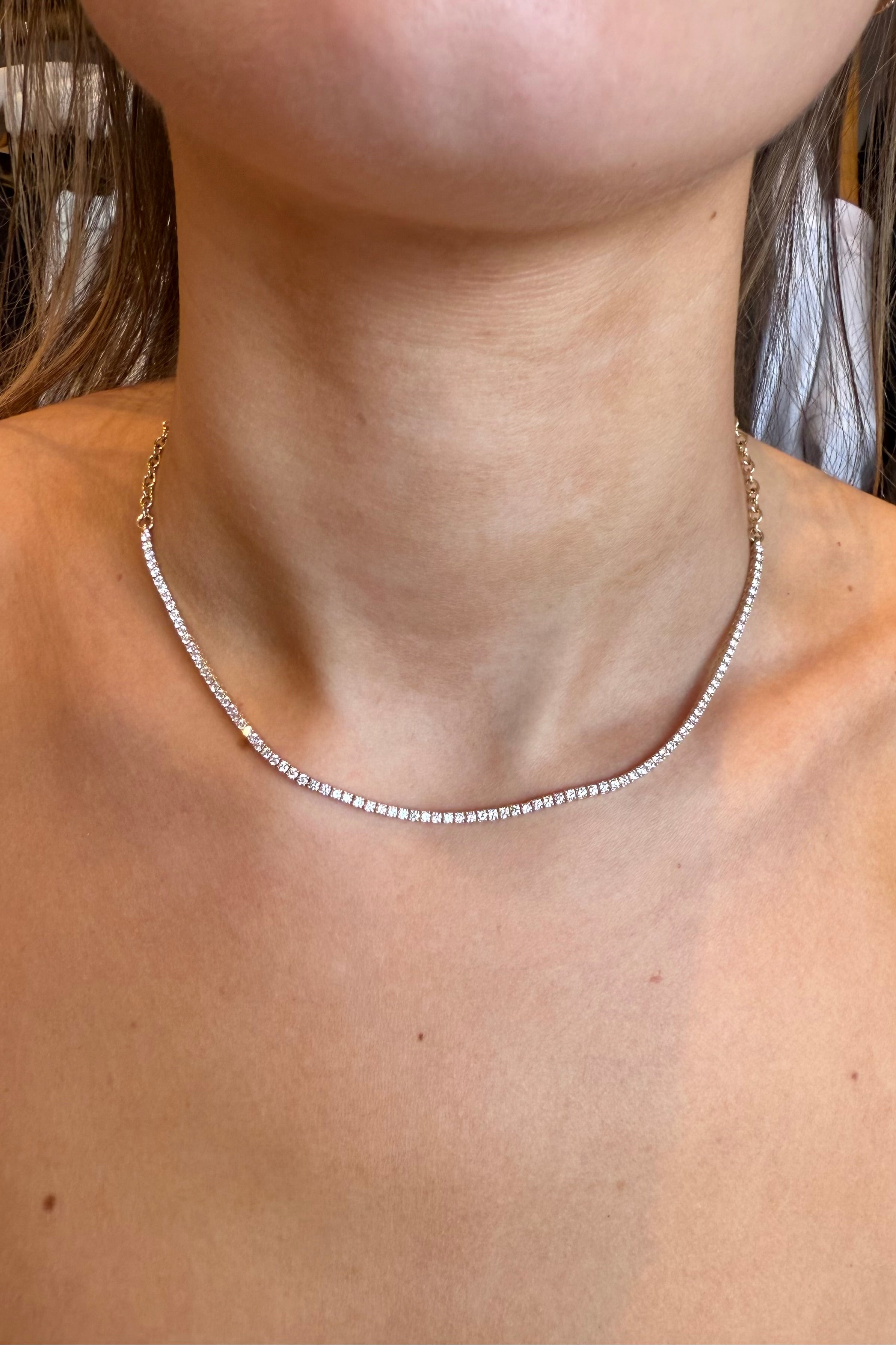 1/2 TENNIS NECKLACE