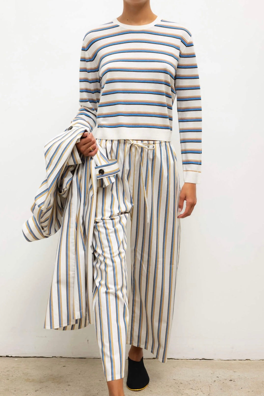 YOSHI STRIPE CROP PANT