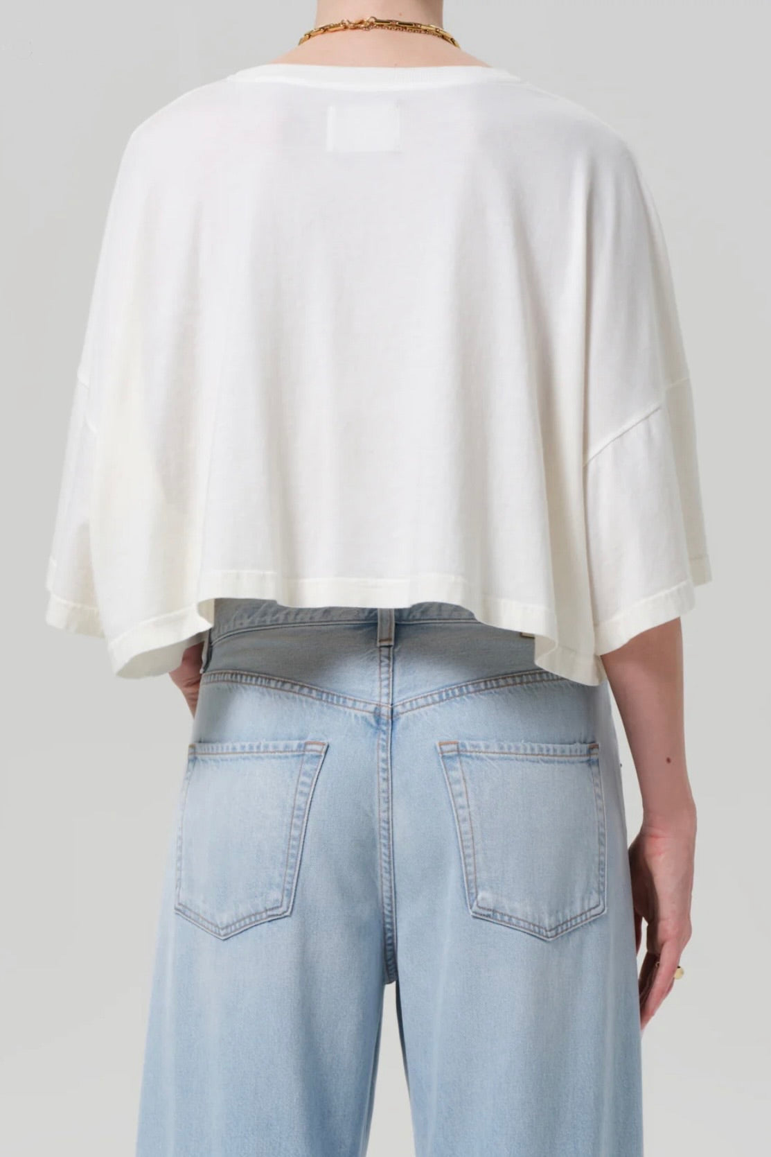 CROP CAPE TEE