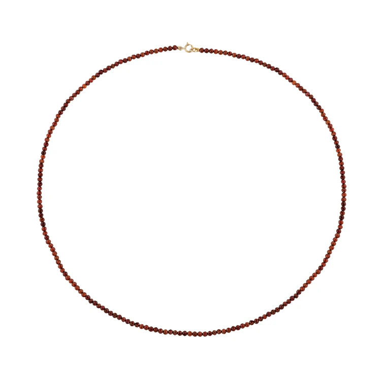 PETITE GARNET BEADED NECKLACE