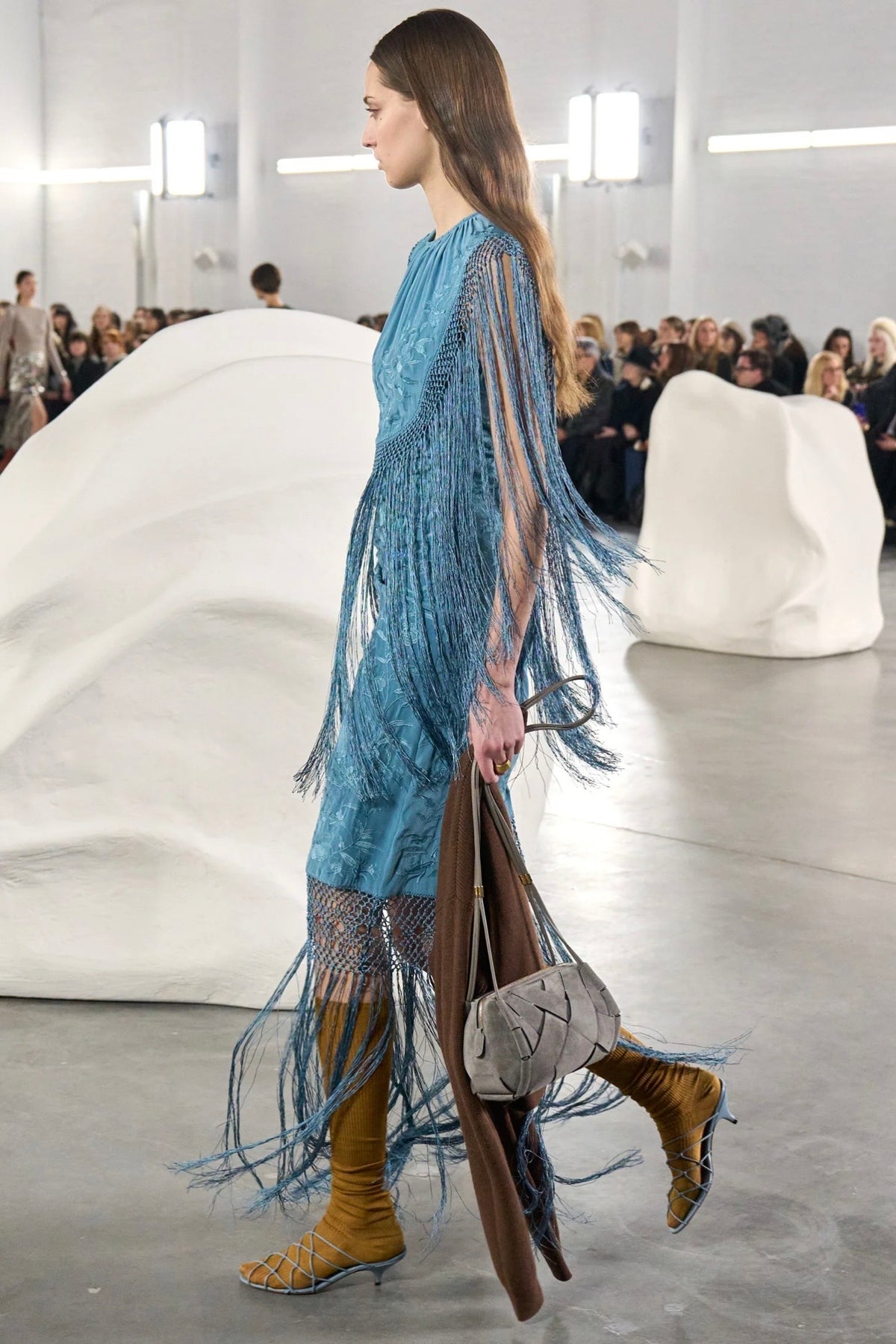 NERINE SILK FRINGE DRESS