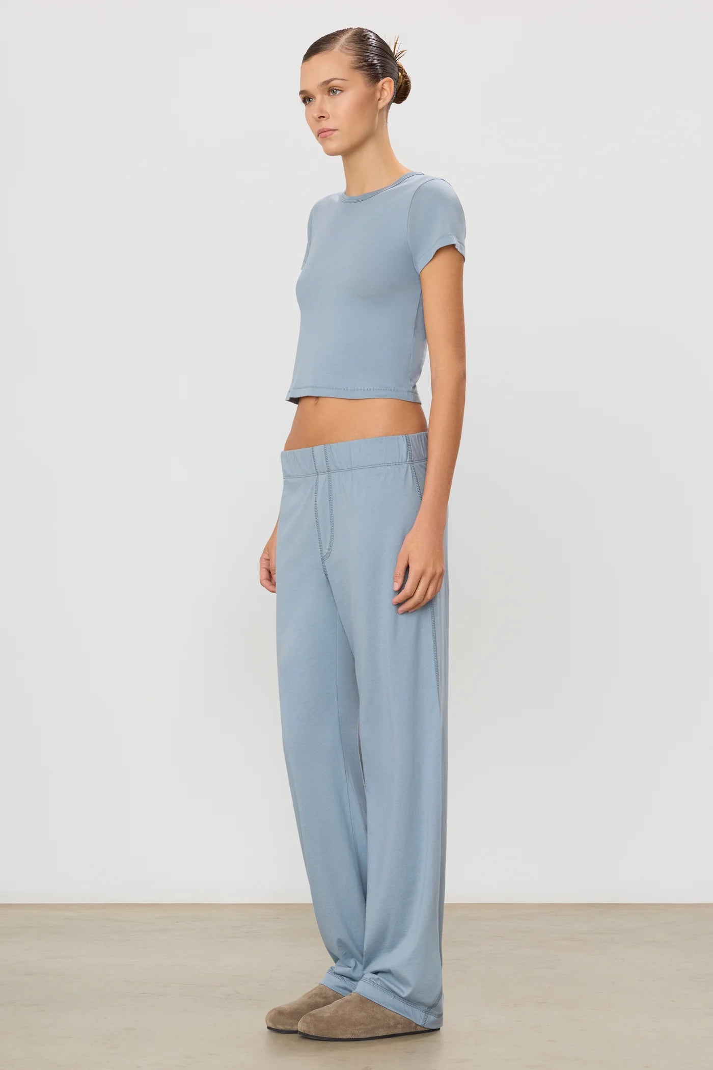 PANTALON D'INTÉRIEUR EN JERSEY CÔTELÉ