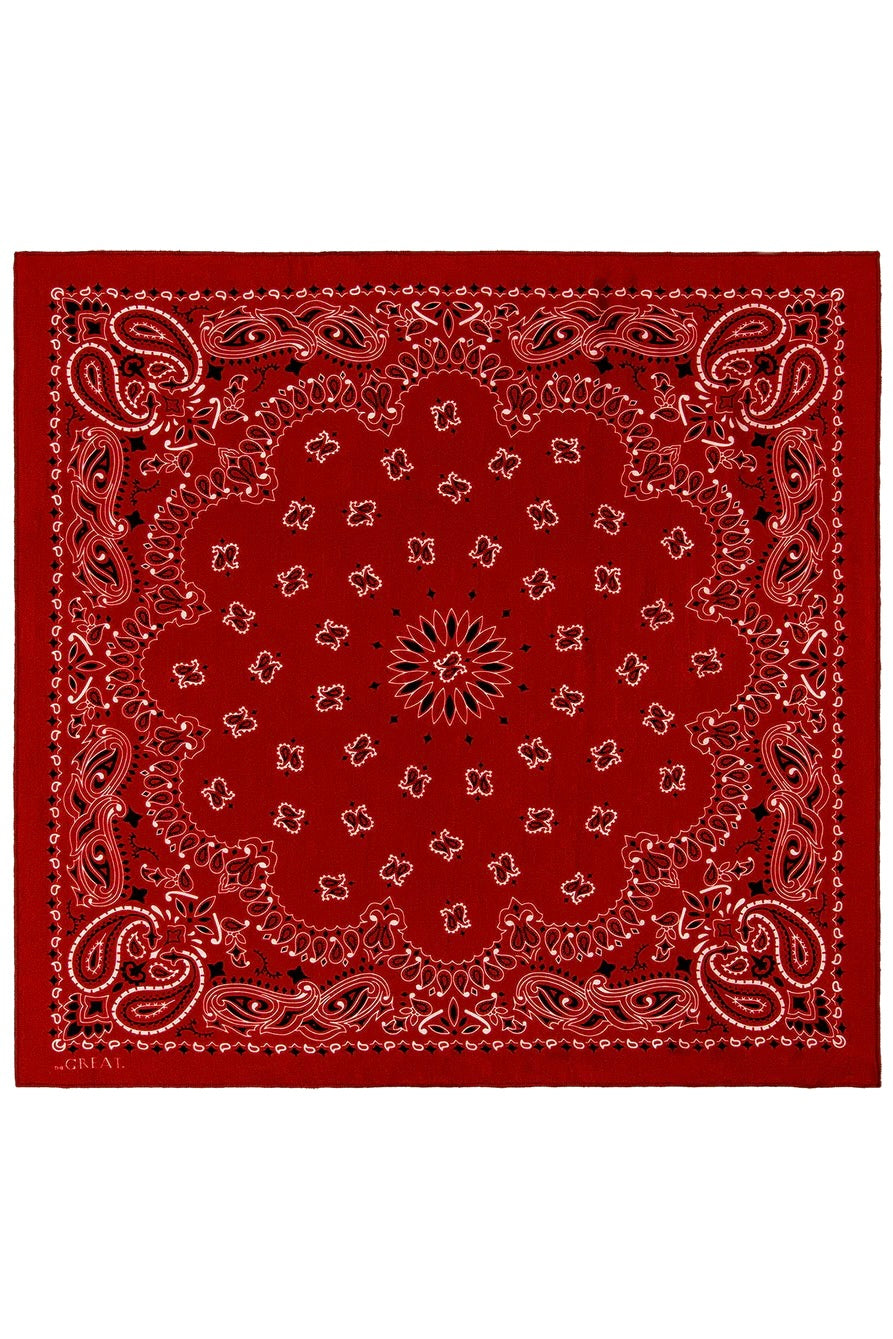 LE BANDANA EN SOIE ROUGE VIF