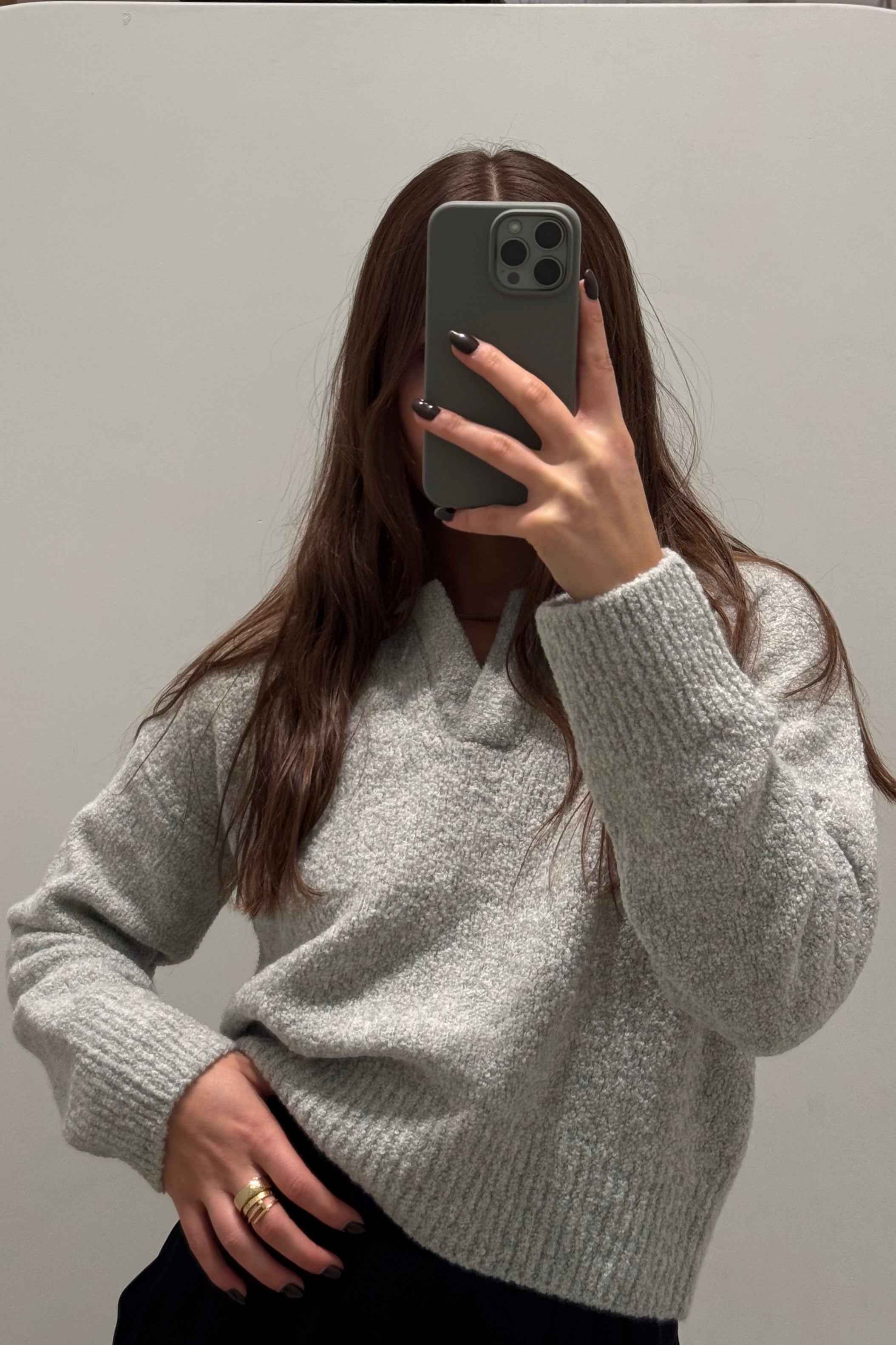 KAROLINE BOUCLE POLO SWEATER