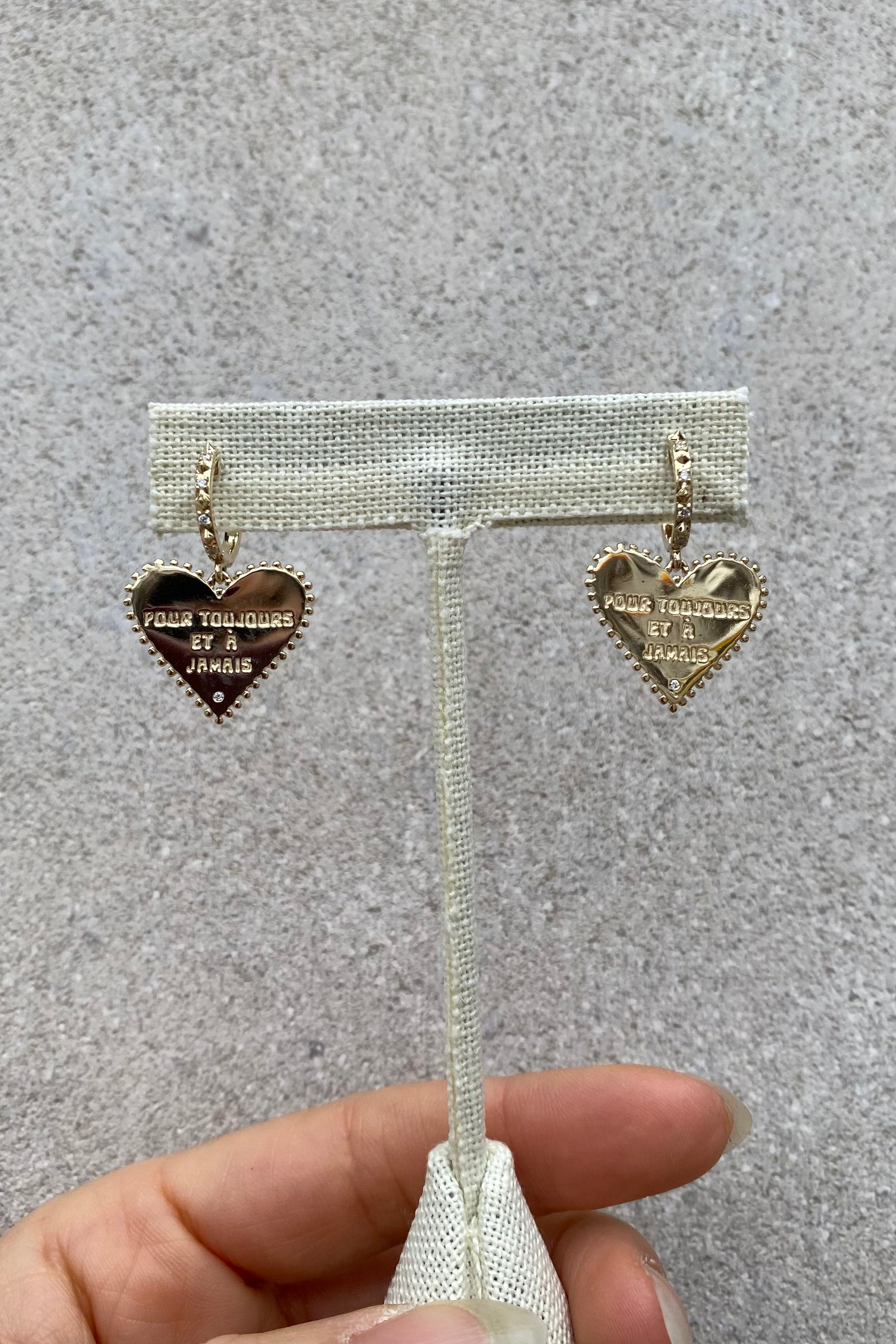 Mini Pour Toujours Heart Earrings