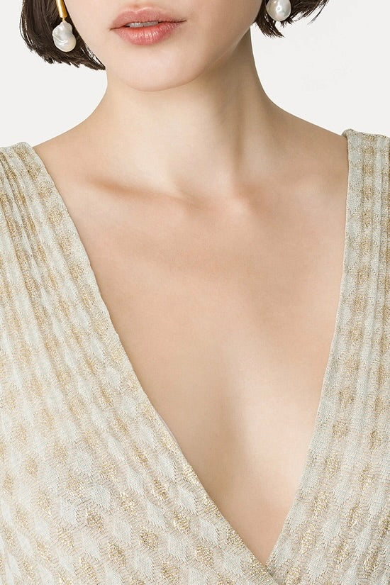 ROBE EN JERSEY ORNÉE DE STRASS