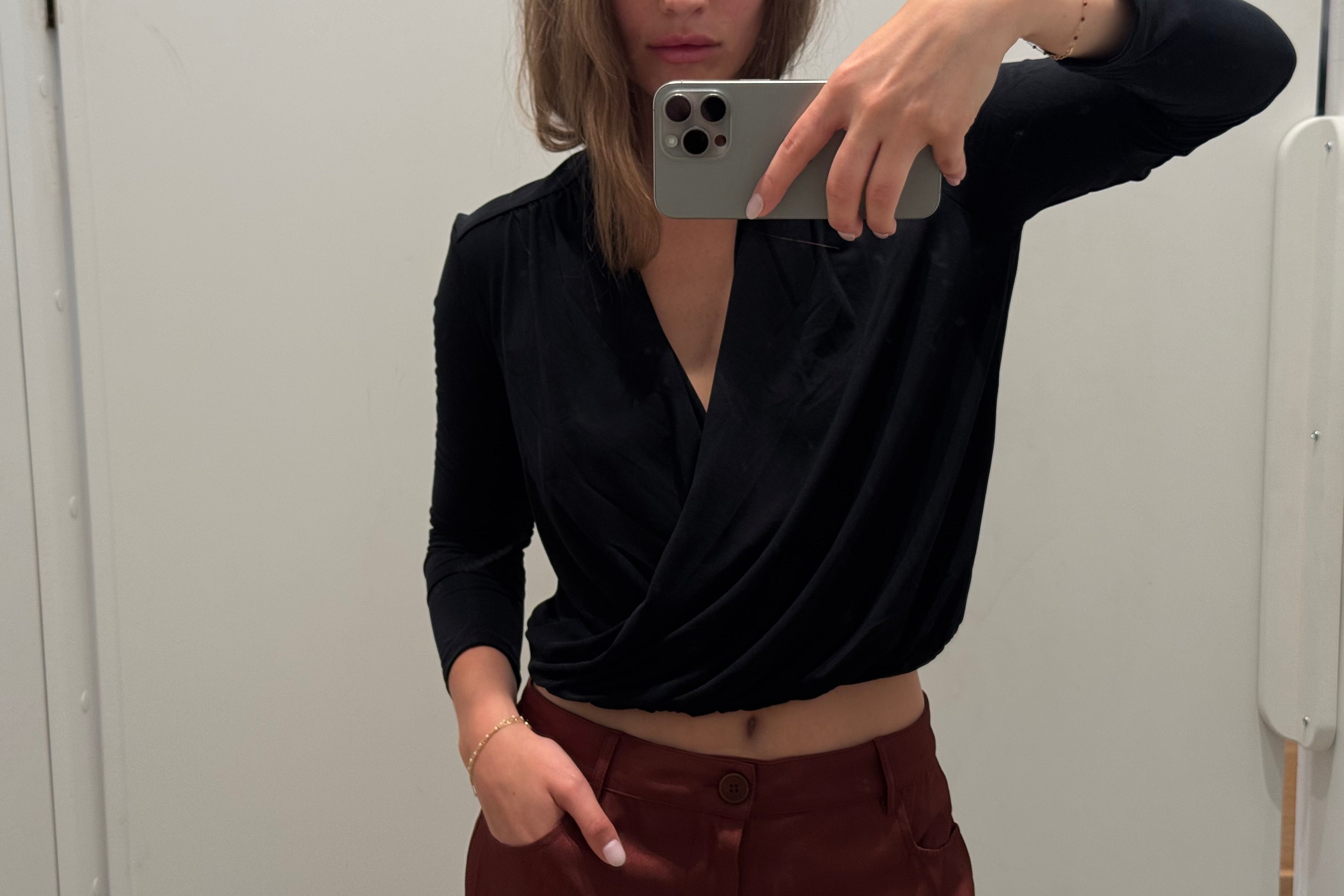 CADIZ GATHERED WRAP SHIRT