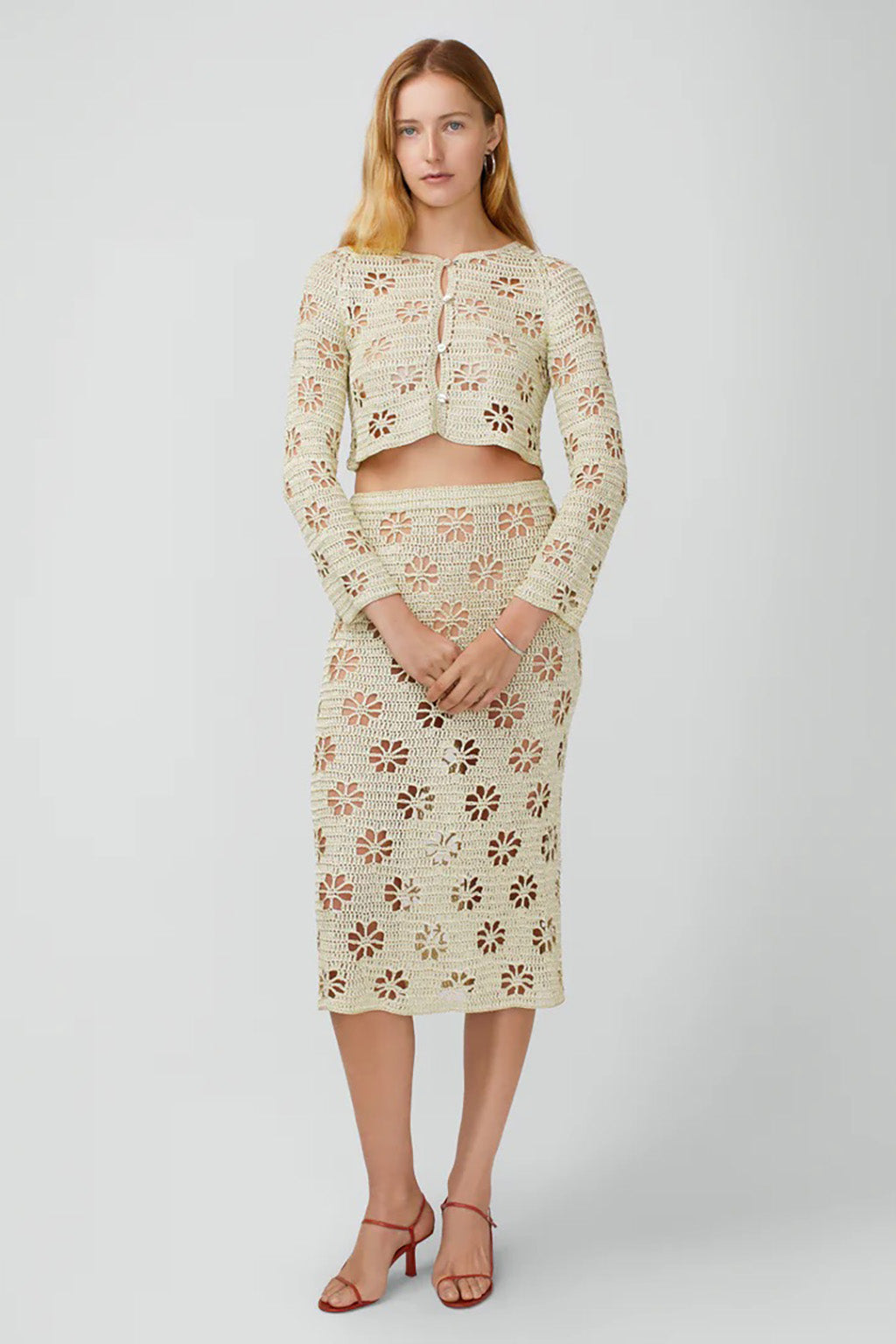 FLORAL CROCHET SKIRT