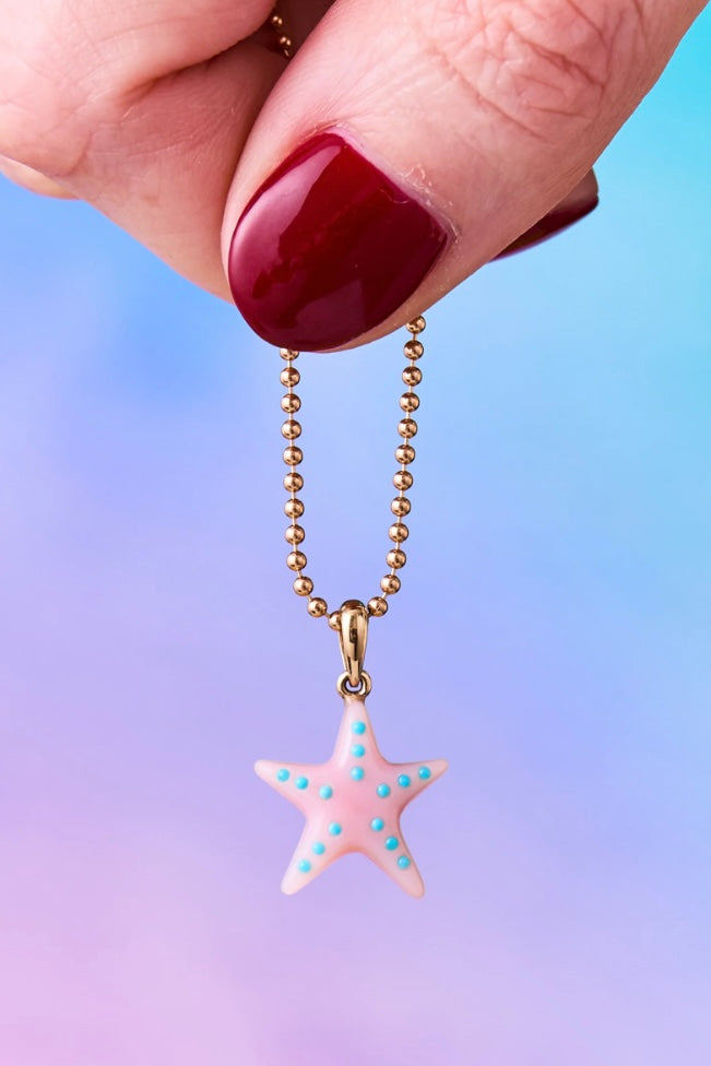 TURQUOISE AND OPAL STARFISH PENDANT