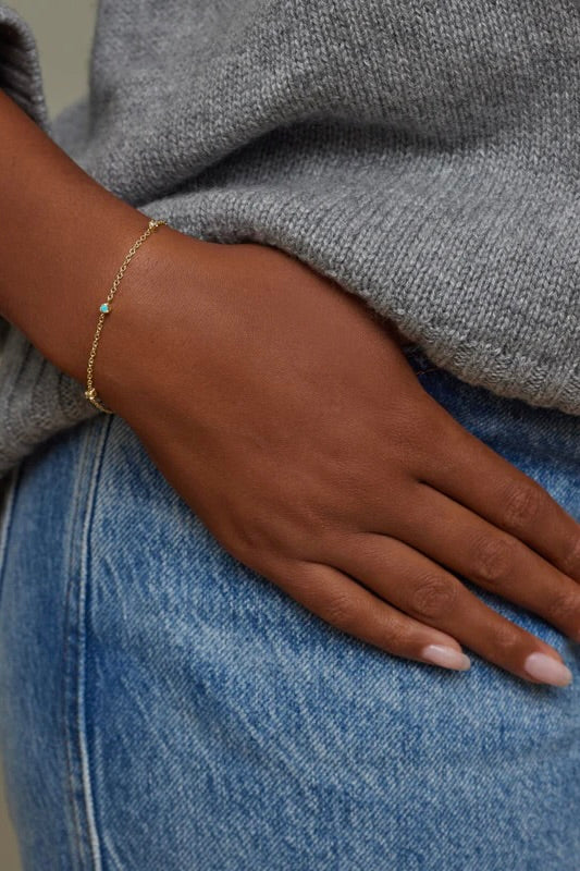 5 ILLUSION SET TURQUOISE ACCENT BRACELET