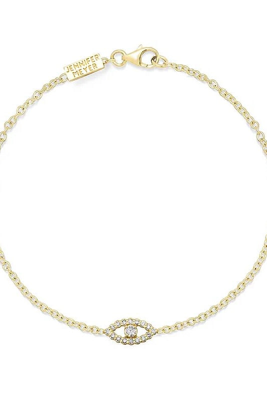 MINI DIAMOND OPEN EVIL EYE BRACELET