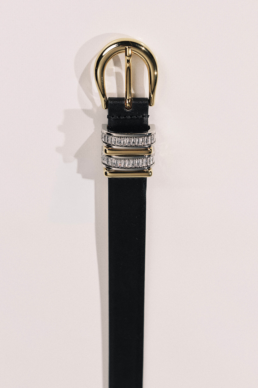 HOLLYHOCK BLACK CRYSTAL MIXED METAL BELT