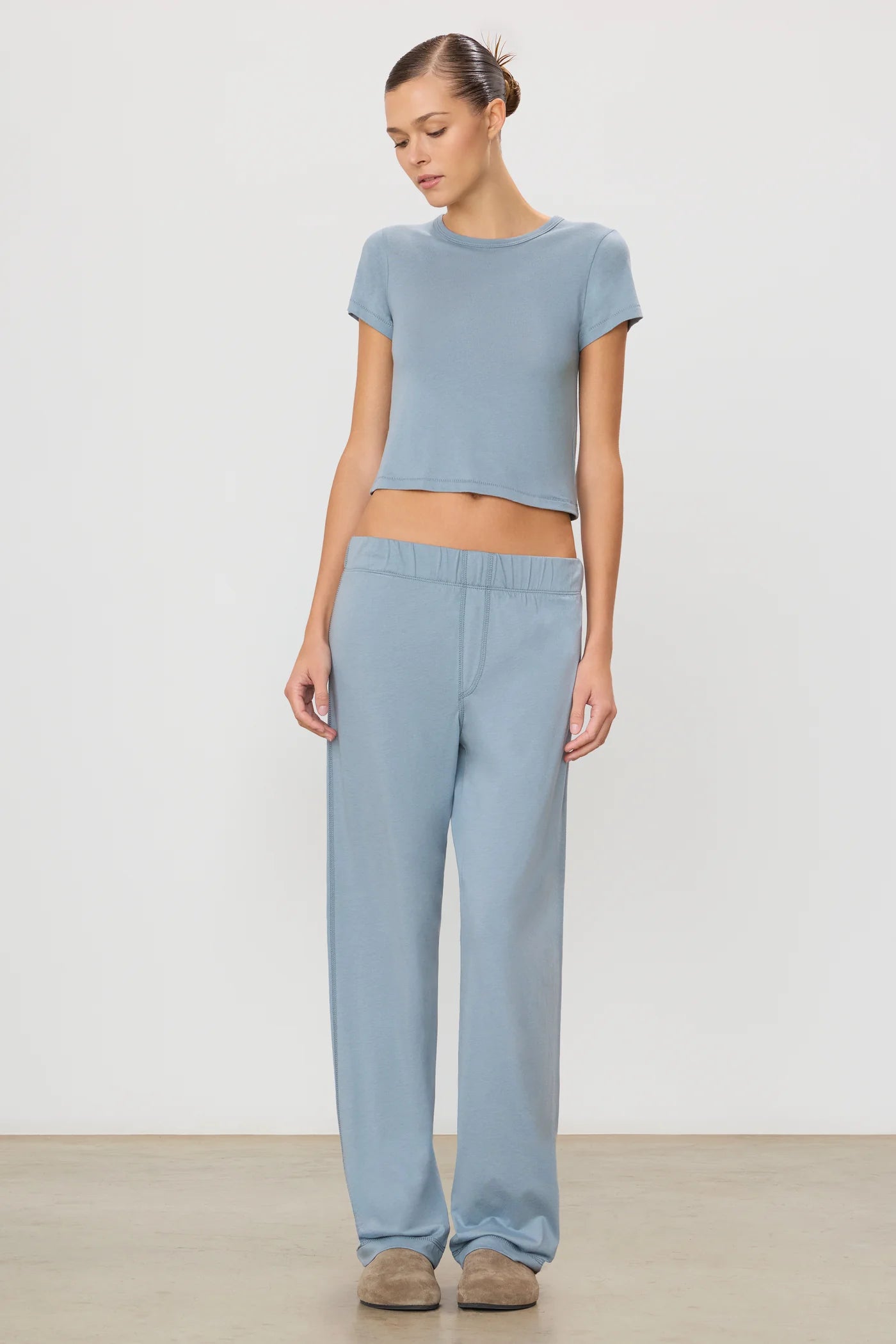 PANTALON D'INTÉRIEUR EN JERSEY CÔTELÉ