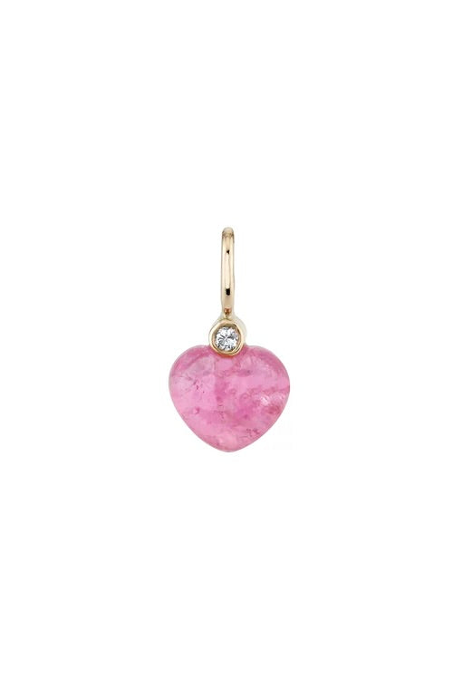 CARVED TOURMALINE SWEETHEART CHARM