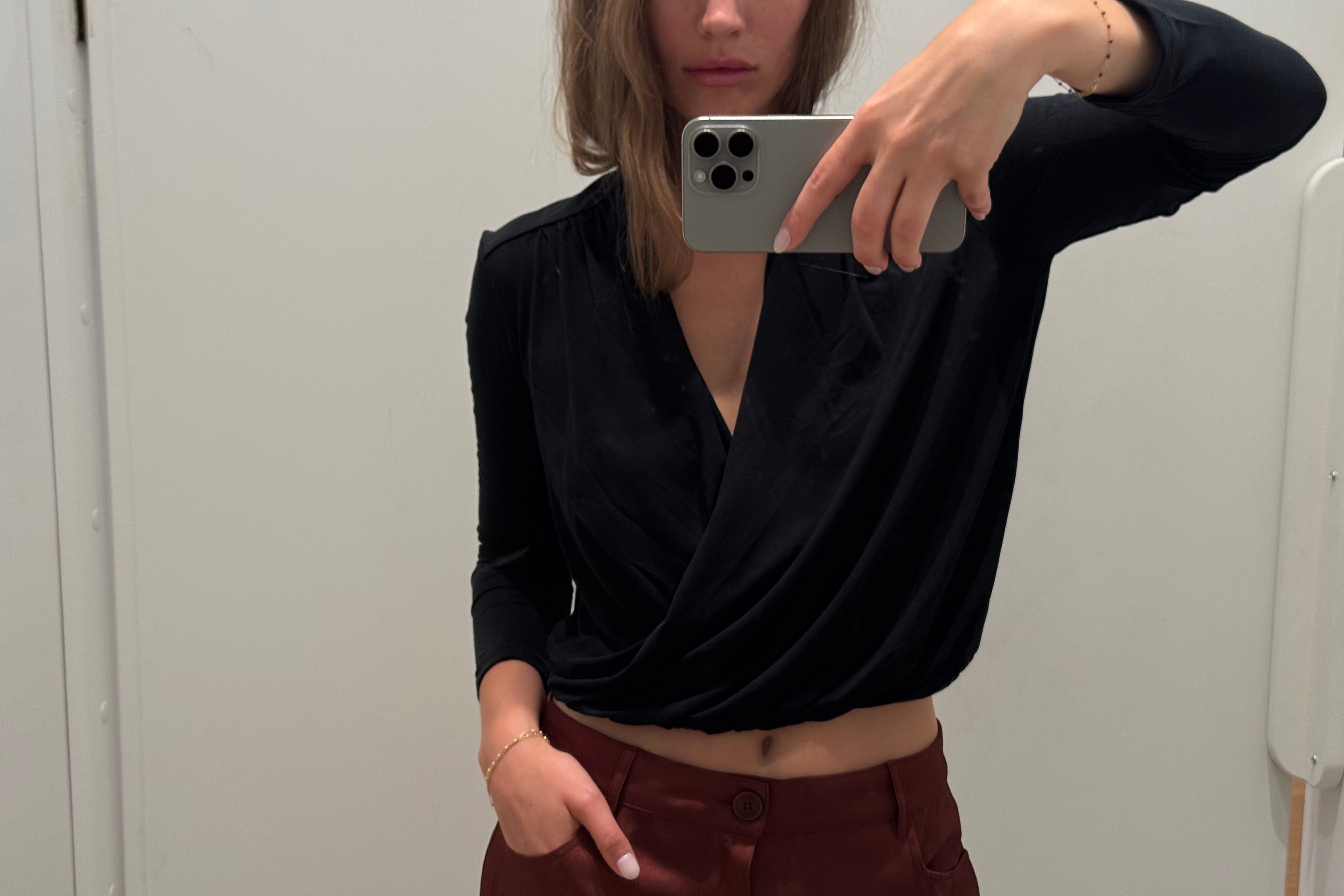 CADIZ GATHERED WRAP SHIRT