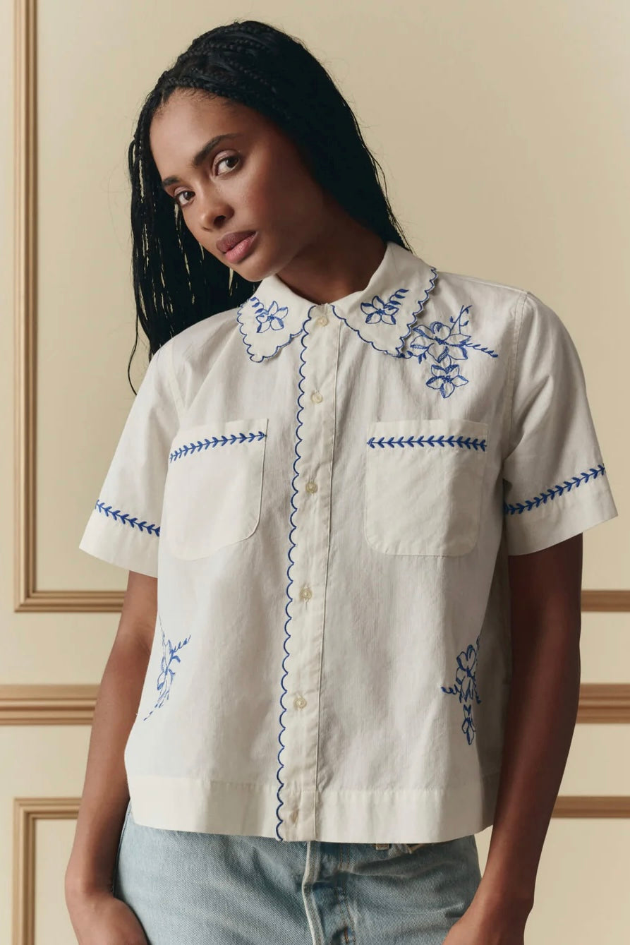 THE BOWLING SHIRT WITH HANKY EMBROIDERY