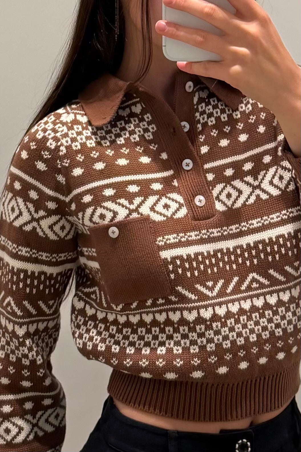 LIZA FAIR ISLE TOP