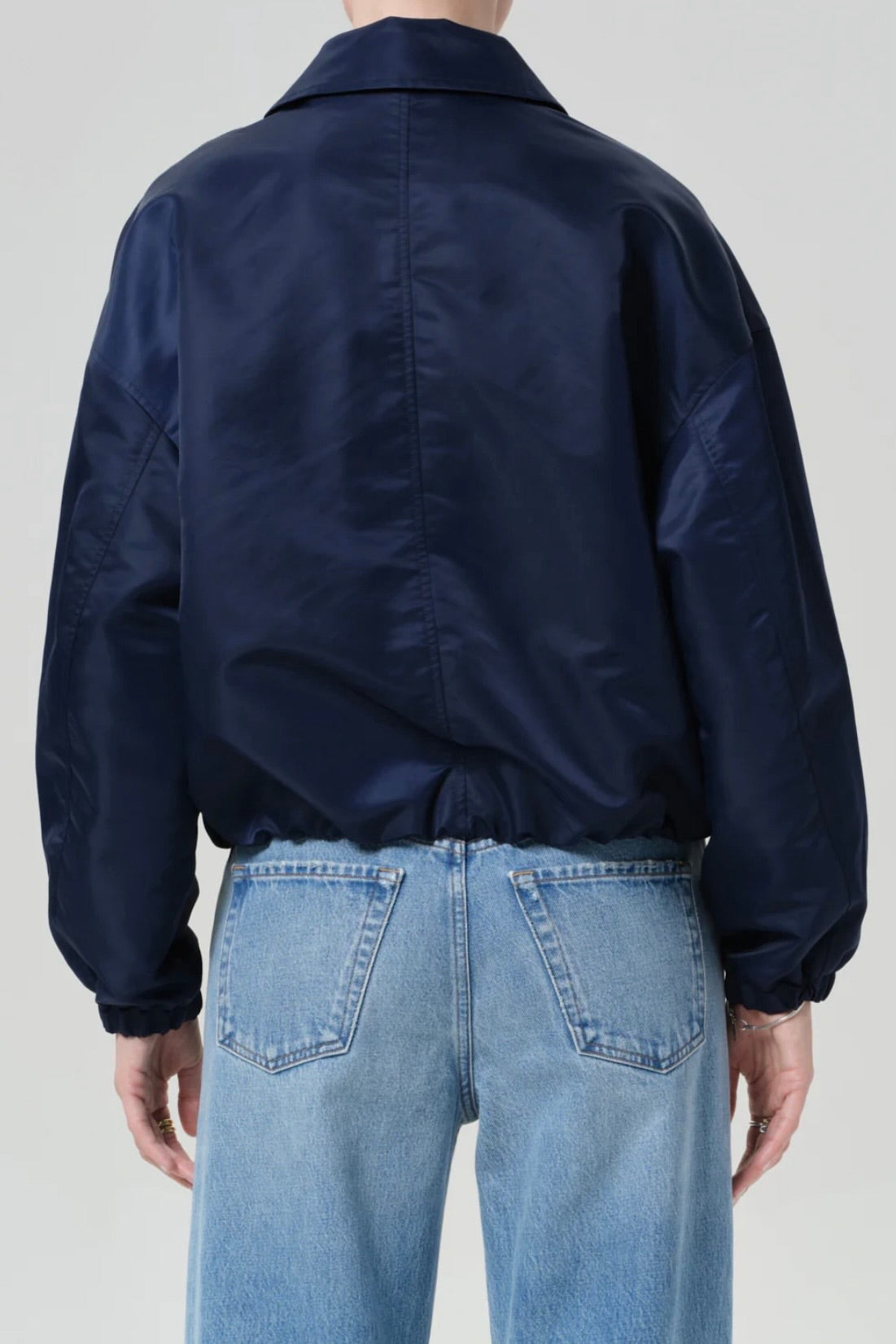 BUBBLE HEM BOMBER JACKET