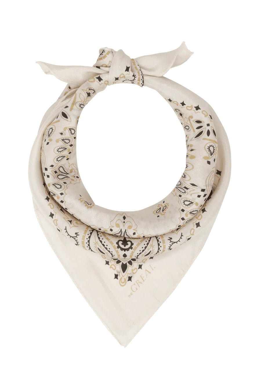 LE BANDANA EN SOIE CRÈME