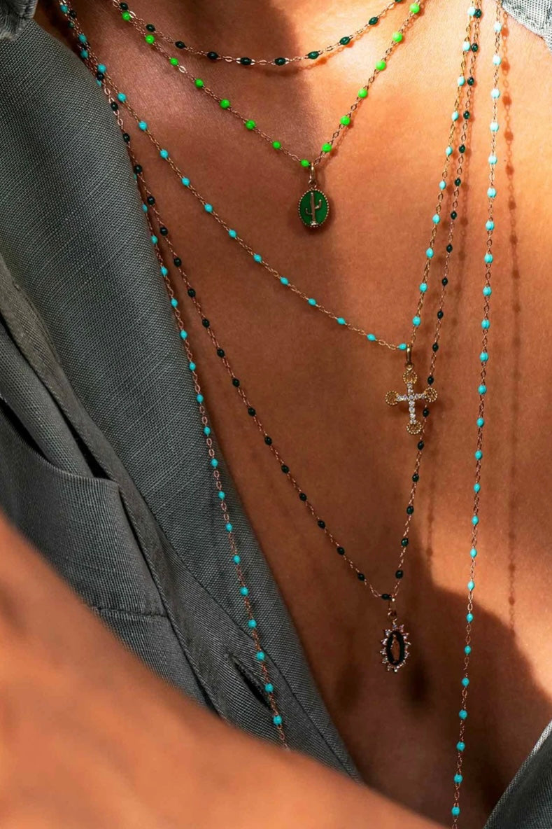 CLASSIC GIGI 34" SAUTOIR IN TURQUOISE GREEN
