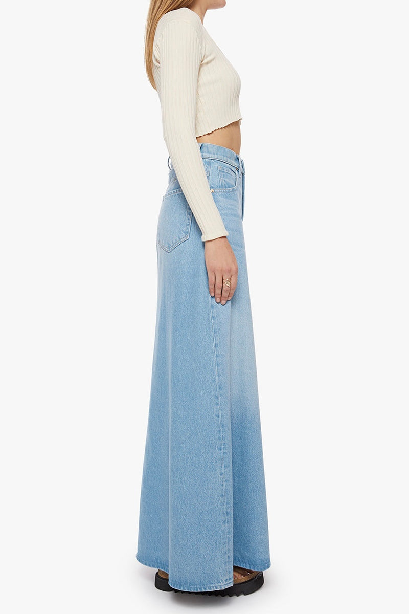 SNACKS! THE SUGAR CONE MAXI SKIRT IN SWEET AND SOUR DENIM