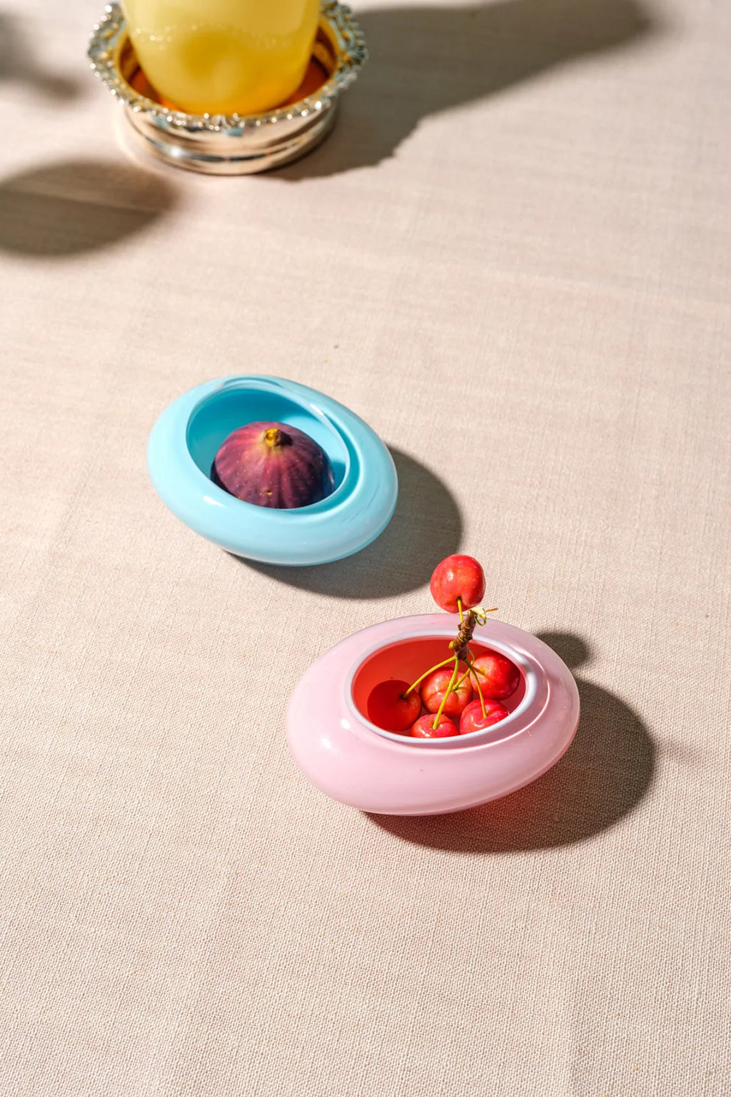 THE DISH PAIR IN MILKY ROSE & BLUE JELLY