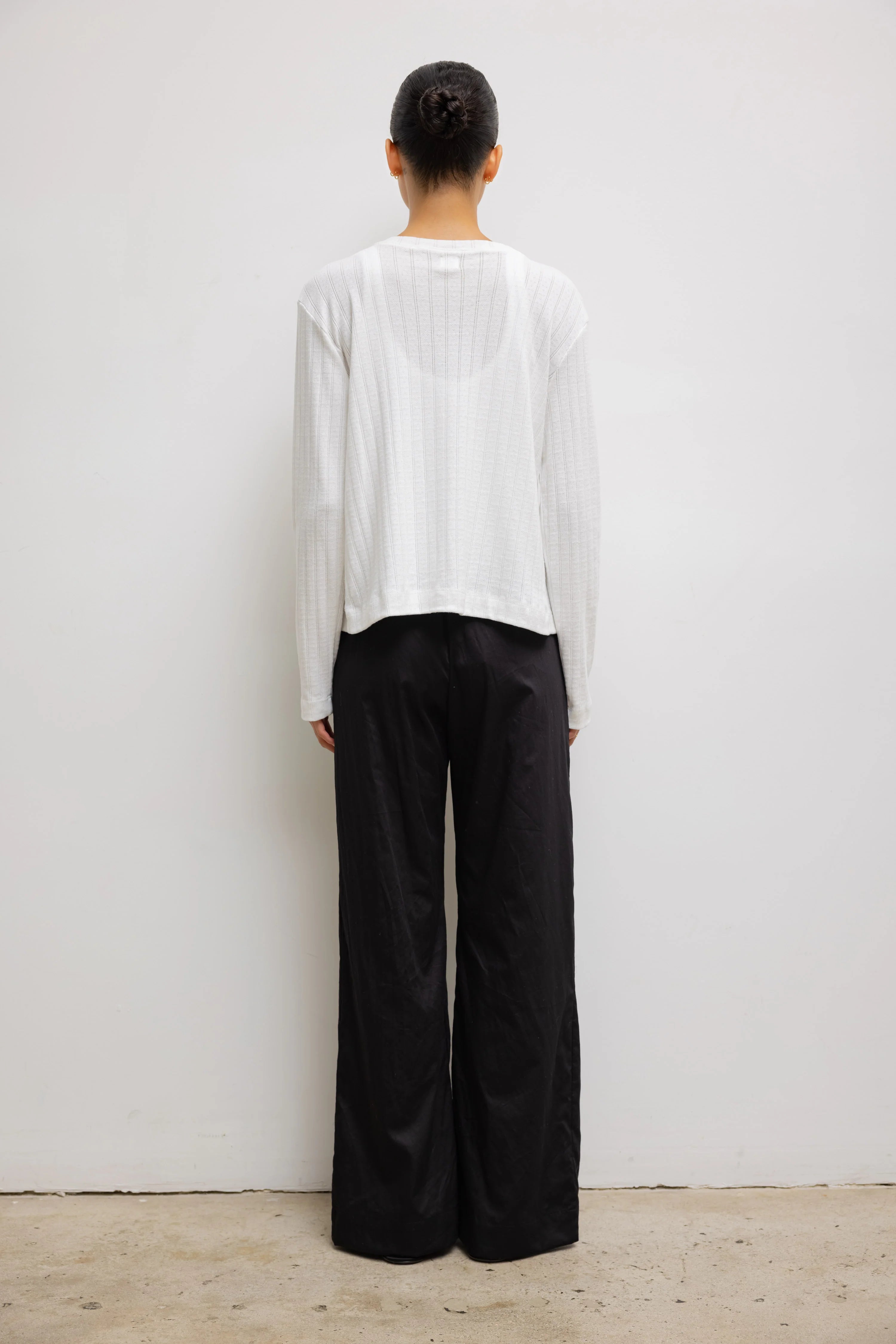 CARDIGAN CLASSIQUE COL ROND EN POINTELLE
