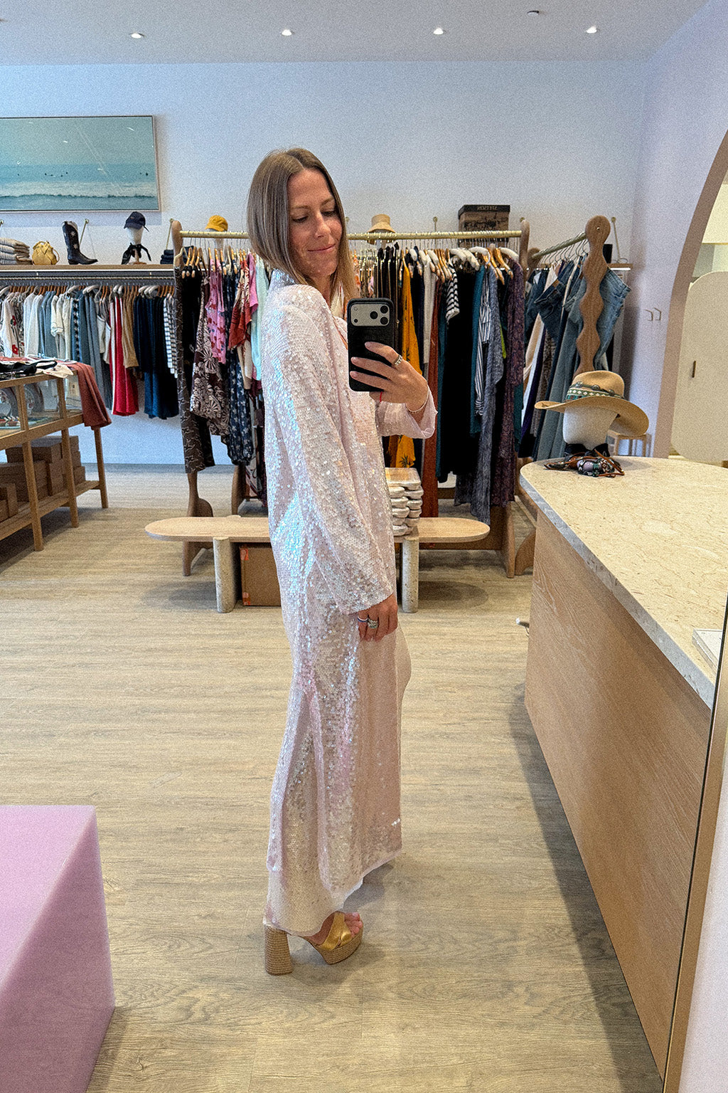 LIQUID SEQUINS SKIRT