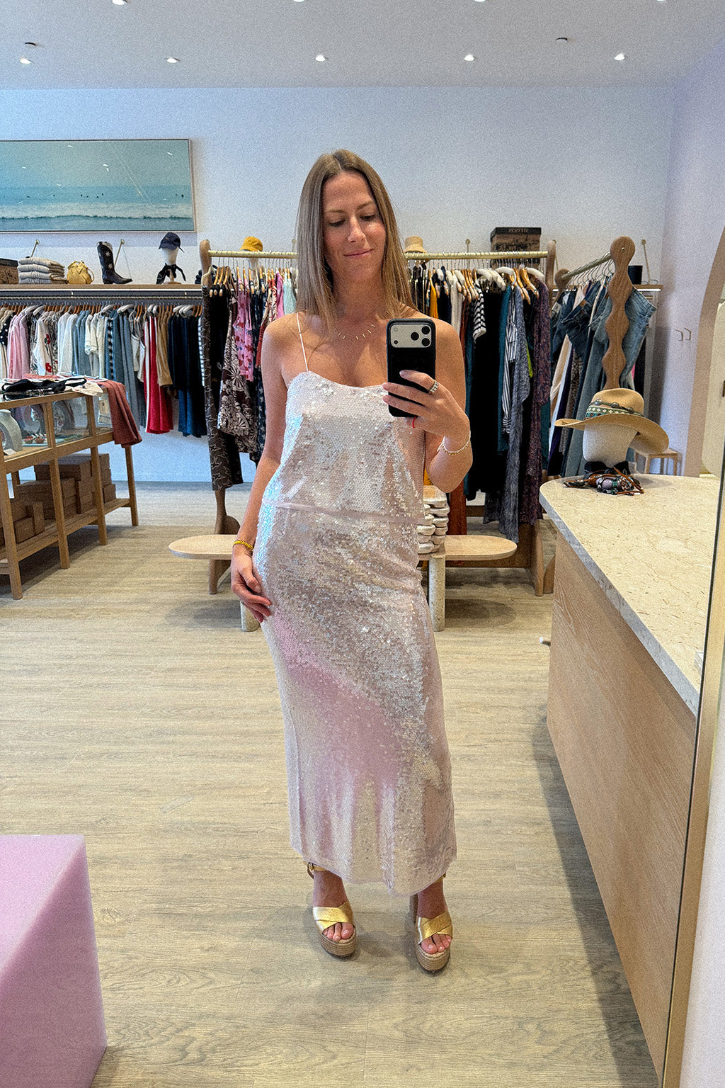 LIQUID SEQUINS SKIRT