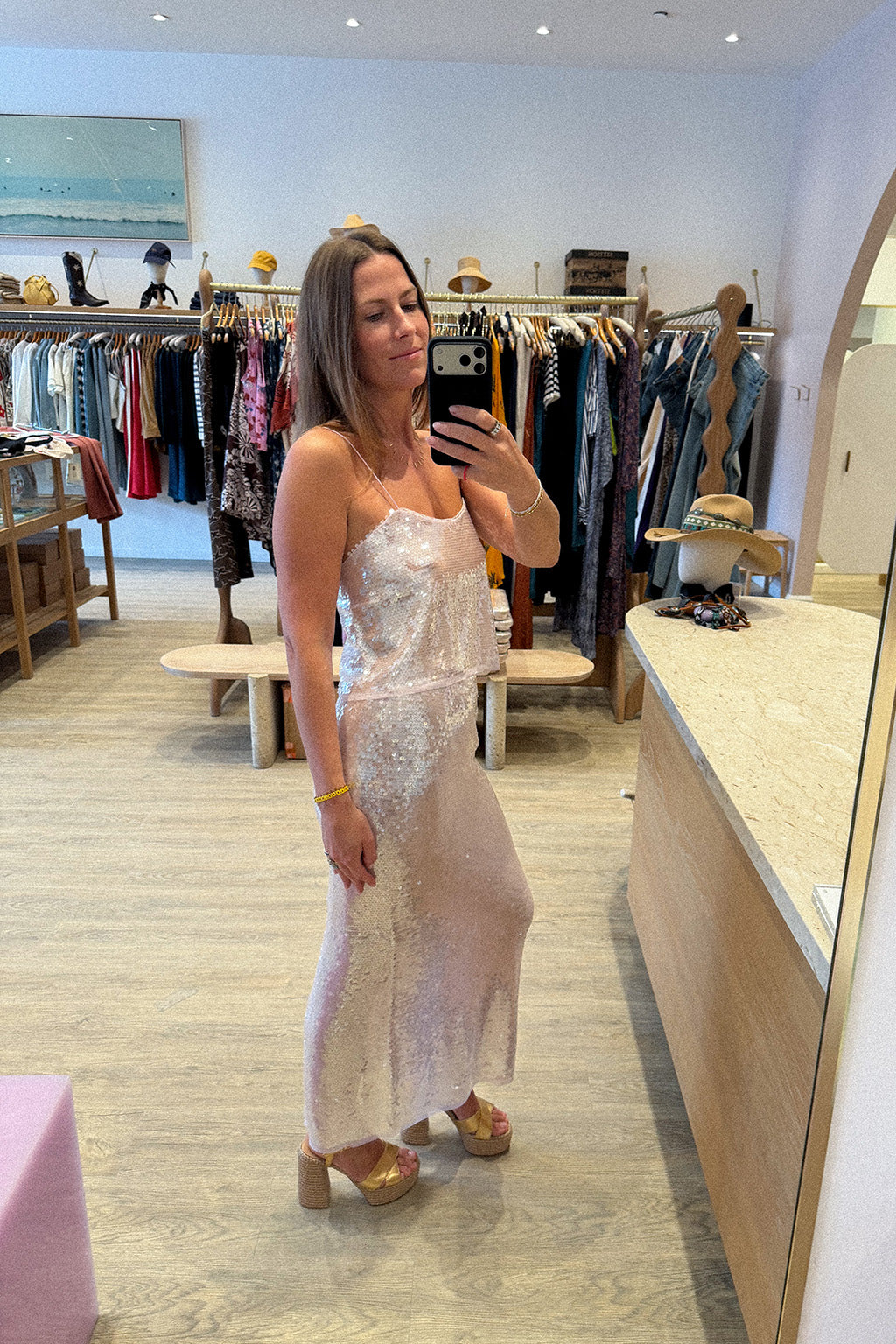 LIQUID SEQUINS SKIRT