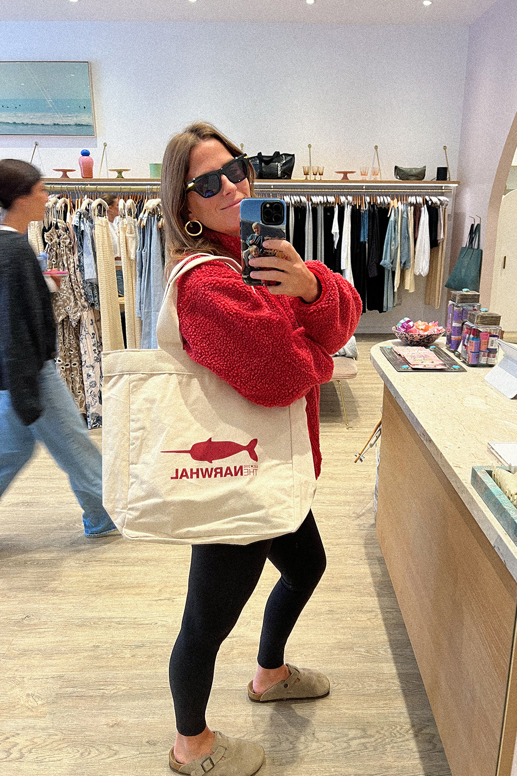 NARWHAL COTTON CANVAS TOTE