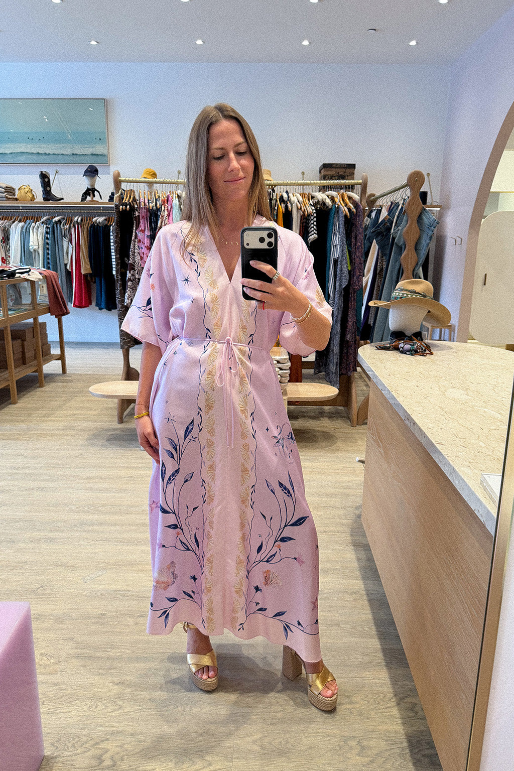 DELIVERANCE PRINT SILK DRESS